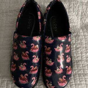 Klogs clogs Navy Naples & Pink clogs Shoes Flamingo Print 8.5 reg width